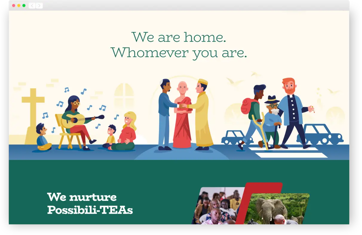 Phone displaying the website of MLIFE Foundation home page