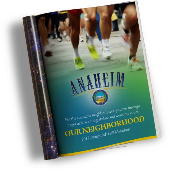 Printed advertisement for the City of Anaheim in magazine 