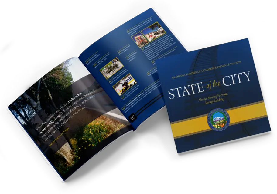 Printed annual report for Anaheim Chamber of Commerce