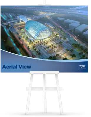 Printed display sign for Anaheim Rapid Connection